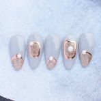 Pop Beauty Nail Art Tırnak Süsleme Sticker, Tırnak Dövmesi, Tırnak Tattoo - Rose - Gold