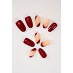 Pop Beauty Takma Tırnak Seti 24 Adet Farklı Renk ve Desen ile 7 Gün Kalıcı Parlaklık - Kırmızı