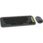 Pop Icon Combo Kablosuz Klavye ve Mouse Seti, Bluetooth, Konforlu Tasarım, Programlanabilir Tuşlar, Sessiz Tıklamalar, 3 Cihaza Kadar Easy-Switch, Türkçe Q Klavye, Siyah