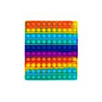 Pop It Push Bubble Fidget Popit Gökkuşağı Renkli Duyusal Stres Oyuncağı Büyük Boy Kare 19X19 Cm