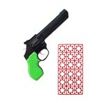 POP KONSOL Büyük Boy Mantar Tabancası Çat Pat Tabanca 18 KaPsül Mantar Hediyeli Yeşil PS114203