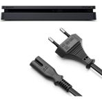Pop Konsol Ps4 Slim Güç Kablosu 1.5m Playstation 4 Slim Kasa Uyumlu Ps4 Kablo Yedek Parça - Siyah