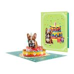 Pop-up Doğum Günü Kartları | 3D Köpek Doğum Günü Pop-up Kartı | Çocuk Oğul Anne Kız Erkek Torun Sevgilisi Baba Ona İçin Eğlenceli Selam Kartı