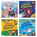 Pop Up İle Keşfet Hikayeli Hareketli Kitaplar 4 Lü Set