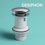Pop-up Lavabo Sifonu Taşmalı Paslanmaz Metal Başlık, Plastik Gö
