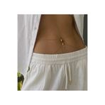 pop up store Zirkon Taşlı Piercing Model Altın Renk Bel Aksesuarı