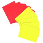 POPETPOP 10 Set futbol kartları Hakem kırmızı ve sarı kartlar Hakem kartı seti futbol takımları profesyonel hakem kırmızı sarı kartlar oyun spor hakim kartları futbol hakem takımı pvc