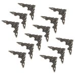 POPETPOP 12pcs Takı Kutusu Köşe Koruyucular Metal Kapağı Dekoratif Köşe Kapakları Şimdiki Kutu Takı Kutusu Ahşap Kutu Masa Dolabı