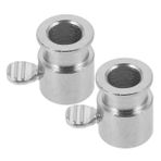 POPETPOP 2 Set Barbekü ızgara Aksesuarları Tükürük Tıpaları Et Lokantası Şiş Durdurucu Yeniden Kullanılabilir Tükürük Durdurucular Et Lokantası Temini Silver Krom Kaplı Demir