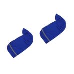 POPETPOP 2 Takım Uzun Kuyruklu Şapka Sürme Kapuçaslar Para Askerleri Kafa Bandı Yüz Maskesi Kayak Kafatası Yüz Maskesi Kayak Maskesi Mavi ısı Yansıtıcı Kumaş Süt Ipek Blue 2 Adet * 2