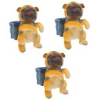 POPETPOP 3 Adet Saksı Köpek Yavrusu Kolye Masaüstü Saksı Köpek Heykeli Ev Köpeği Heykeli Ev Köpeği Heykelcik Çiçek Ekici Heykelcik Askı Flower Pot Hanger Reçine