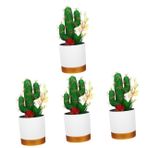 POPETPOP 4 Adet yapay kaktüs saksılar Ev dekorasyonu Kaktüs çiçekleri Dekoratif kaktüsler Çiçek saksısı bitkiler sahte yapay saksı bitkileri yapay bitki süslemeleri taklit bonsai süsleri pp