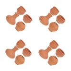 POPETPOP 4 Set Minyatür Saksı Kendin Yap Saksı Minyatür Pişmiş Toprak Kaplar Küçük Etli Tencere Bahçe Mini Ekici Mini Kırmızı Çömlek Pot Çömlek Çiçek Saksısı Pişmiş Toprak Brown 4 Adet*4