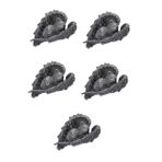 POPETPOP 5 Adet Köpek ve kedi süsleri melek kedi süsü uyuyan kedi heykeli kara kedi süsü Kedi dekorasyonu Bahçe kedi heykeli Angel Cat Crafts süsleri kedi kanatları reçine Dark Grey