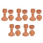 POPETPOP 5 Set Minyatür Saksı Mini Seramik Kaplar Küçük Etli Tencere Mini Pişmiş Toprak Kaplar Dekorasyon Saksı Seramik Saksılar Minyatür Bonsai Saksıları Brown Pişmiş Toprak 4 Adet*5