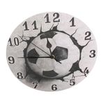 POPETPOP Benzersiz Futbol Duvar Saati Sessiz Sigara Geçiyor Dekoratif Duvar Sanatı 10 Inç Modern Duvar Asılı Saat Çocuklar Yatak Odası Oturma Odası Ofis Ev Için