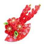 POPETPOP Japon Tarzı Çiçek Saç Tokası Püskül Firkete Ile Kadın Kimono Ve Hanfu Kostümleri Saç Tokası Noel Partisi Dekorasyonu Için