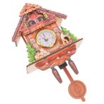 POPETPOP Kuş Sesleri Ile Kolay Kurulum Guguklu Duvar Saati Vintage Duvar Askılı Saat Oturma Odası Ofis Için Doğru Kuvars Hareketi Ile