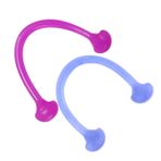POPETPOP Silikon Malzeme Esnek Bant Yoga 2 Adet Elastik Fitness Direnç Kemeri Erkekler Ve Kadınlar Için Yoga Gerilim Bandı Taşınabilir Ve Sağlık Dostu Rastgele Renk