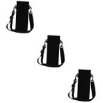 POPETPOP şişe çantası su şişesi kibrit waterproof straps suluk matara water bottle ayarlanabilir askılar çift ​​uyku tulumu seyahat suyu su ısıtıcısı seyahat çantası içmek neopren Black