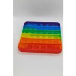 popit oyuncak Toys Pop It Buble Fidget Gökkuşağı Renkli Stres Duyusal Baloncuk Patlatma Oyuncağı (KARE) ,.*,