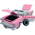 Popit Toys Buick Roadmaster 1957 Die-Cast Buick Lisanslı 1,18 Koleksiyonluk Model Dekoratif Klasik Araba Pembe