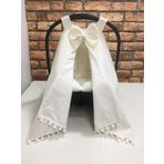 Poplin Kumaş ve Pikeli Puset Örtüsü ve Minderi 2'li Set