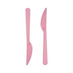 Poppy Lüks Parti Pembe 20 Adet Plastik Bıçak