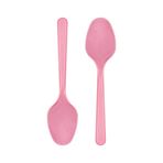 Poppy Lüks Parti Pembe 25 Adet Plastik Kaşık