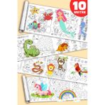 PopŞeker Çöz Çiz Boya Kes Dev Boyama Kağıdı 4 Konsept Boyama Rulosu Büyük Boy Toplam 10 Metre Uzunluk