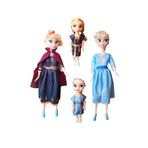 PopŞeker Frozen Anna ve Elsa Oyuncak Bebek Seti - 2 Büyük, 2 Küçük