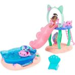 PopŞeker Gabby’s Dollhouse Gabby ve Mercat Süslü Kedi Havuz Oyun Seti – Renk Değiştiren Denizkızı Kuyruklu Su Eğlencesi - Kareler Çok Renkli