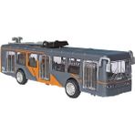 PopŞeker PopŞeker Oyuncak Metal Otobüs, Işıklı, Müzikli Çek-Bırak Özellikli Oyuncak Metal Otobüs 17 Cm.