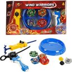 PopŞeker Rüzgar Savaşçıları 4’lü Topaç (Beyblade) Seti - Metal Başlıklı Fırlatıcılı Arena Seti