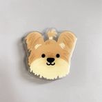 Popsocket Telefon Tutacağı Köpek Desenli Sevimli Yapışkanlı Masaüstü Stand Için Tutacak - Açık Kahverengi