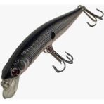 Populer 9.7cm 8.2gr Sahte Balık Yemi Kancalı Lures,rapala,spin,levrek, Lüfer, Çupra, Kefal, Turna Uyumlu - Siyah - Gri