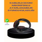 popüler Kırmızı Stereo Kulaklık Yüksek Ses Performansı Dayanıklı Kablo ve Mikrofonlu Tasar�