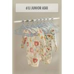 Popüler Sepet 6’lı Bebek Askısı & Bebek Gardırop Askısı Gri Set