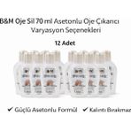 Popüler Sepet B&m Oje Sil 70 ml Asetonlu Oje Çıkarıcı Güçlü Formül 12 Adet