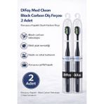 Popüler Sepet Difaş Med Clean Black Carbon Diş Fırçası 2 Adet Koruyucu Kapaklı Siyah Karbon Fırça Seti