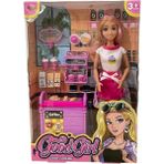 Popüler Sepet Kutulu Kafe Işleten Bebek Set 11,5 Inç - WG66748