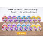 Popüler Sepet Ozon Askılı Koku Giderici Blok 50 gr Tuvalet ve Banyo Koku Önleyici 12 Adet