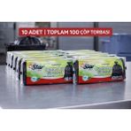 Popüler Sepet Star Plus Endüstriyel Jumbo Boy Çöp Torbası 80X110 cm 10LU Dayanıklı Sanayi Tipi Çöp Poşeti 10 Adet