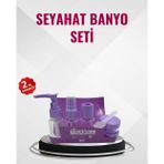 popüler Seyahat Boy Banyo Seti 5’li Mini Şişe ve Krem Kutusu Çantalı 2026