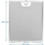 Populer Siemens LC64PCC50T Uyumlu Davlumbaz Metal Yağ Filtresi 25X30 cm Tırnaklı