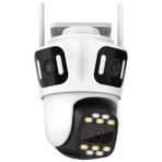 Popüler Üç Lensli Kablosuz Wifi Video Ptz Ağ Kameraları Cctv Dış Mekan Wifi Güvenlik Kamerası - Beyaz