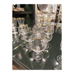 P&ORA PREMIUM KITCHEN PRODUCTS BOHEMİA KRİSTAL OPTİKLİ 250 CC AĞIZ ALTIN 6 Lİ KAHVE YANİ SU BARDAĞI