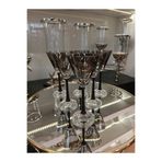 P&ORA PREMIUM KITCHEN PRODUCTS Yeni SİYAH AYAKLI FÜME 90 CC KAHVE YANI SU BARDAĞI 6 LI MİNİ KADEH