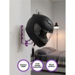 PorBig Kask & Mont Tutucu | Motosiklet, Scooter, Bisiklet Teçhizat Askılığı Beyaz-Mor