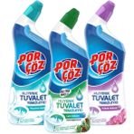 Porçöz 3'lü Set Hijyenik Tuvalet Temizleyici Okyanus, Çam ve Orkide Kokusu ile Etkili Temizlik